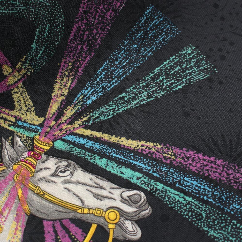 HERMES Black Silk Scarf - Picture 8 of 8